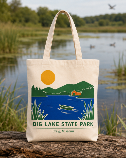 Big Lake State Park natural background canvas tote bag