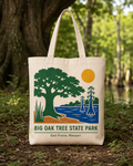 Big Oak Tree State Park natural background canvas tote bag