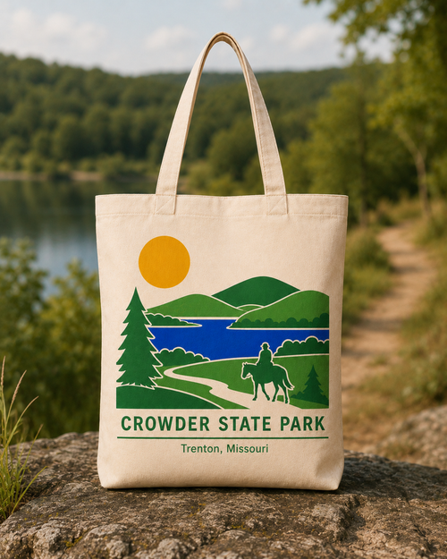 Crowder State Park natural background canvas tote bag