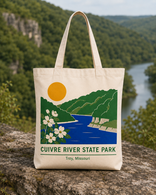 Cuivre River State Park natural background canvas tote bag