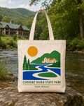 Current River State Park natural background canvas tote bag