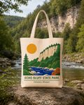 Echo Bluff State Park natural background canvas tote bag