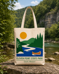 Eleven Point State Park natural background canvas tote bag