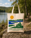 Finger Lakes State Park natural background canvas tote bag