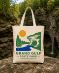 Grand Gulf State Park natural background canvas tote bag
