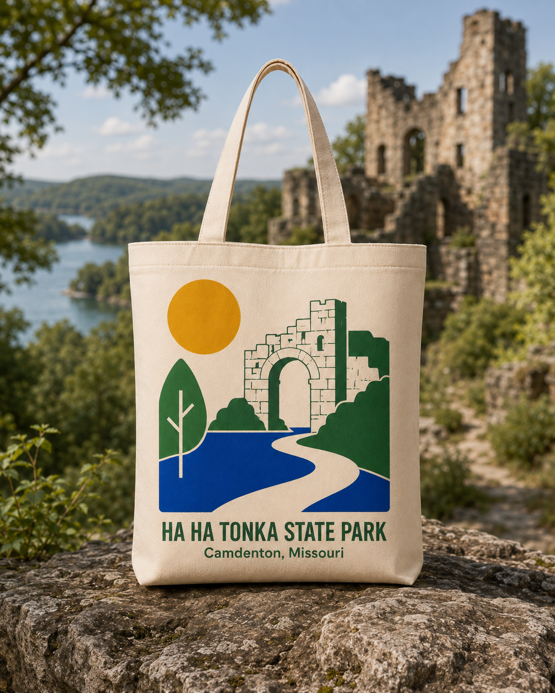 Harry S Truman State Park canvas tote bag