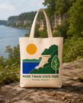 Mark Twain State Park natural background canvas tote bag