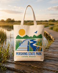 Pershing State Park natural background canvas tote bag