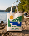 Pomme de Terre State Park natural background canvas tote bag