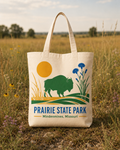 Prairie State Park natural background canvas tote bag