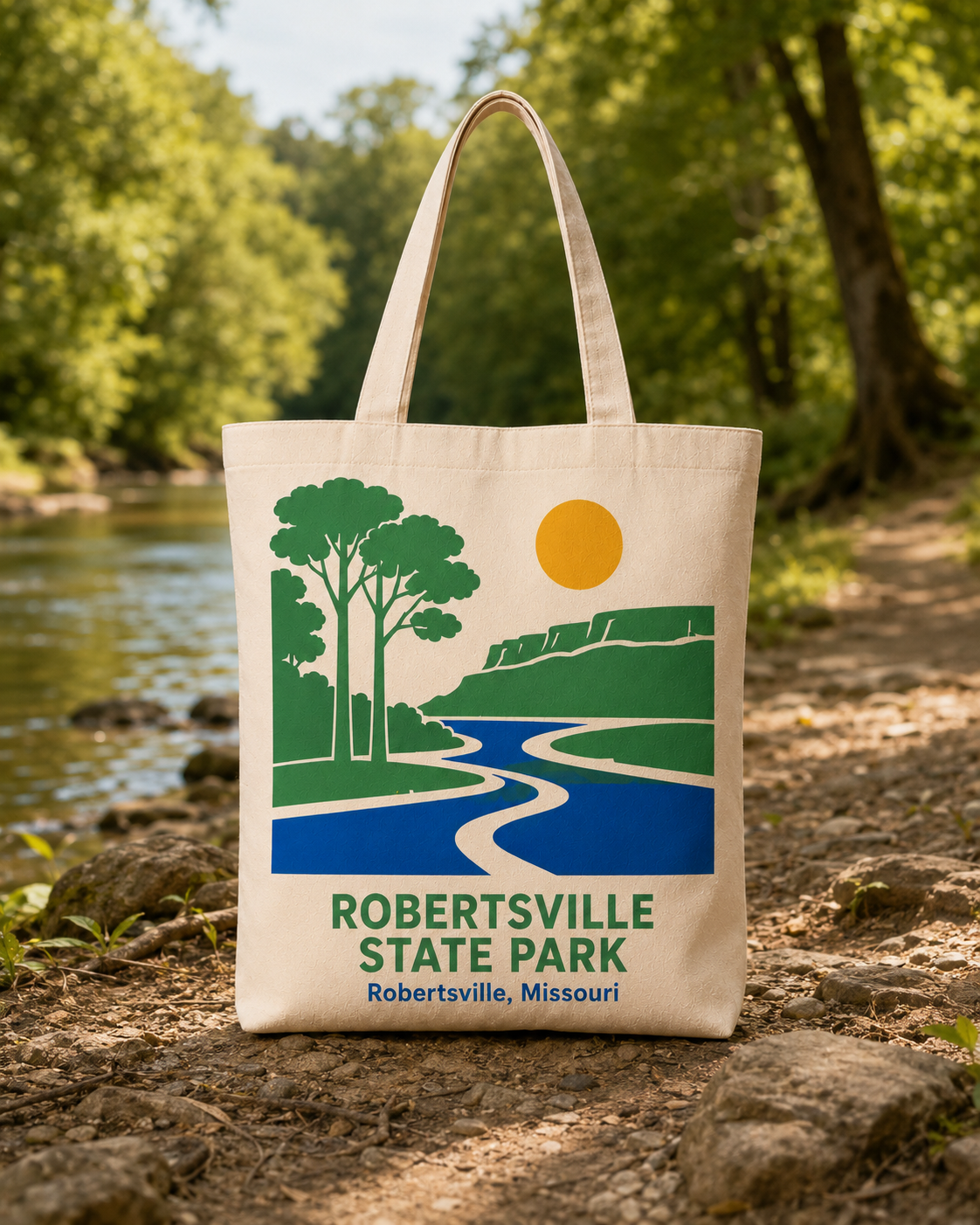 Robertsville State Park natural background canvas tote bag