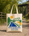 Rock Island Trail State Park natural background canvas tote bag