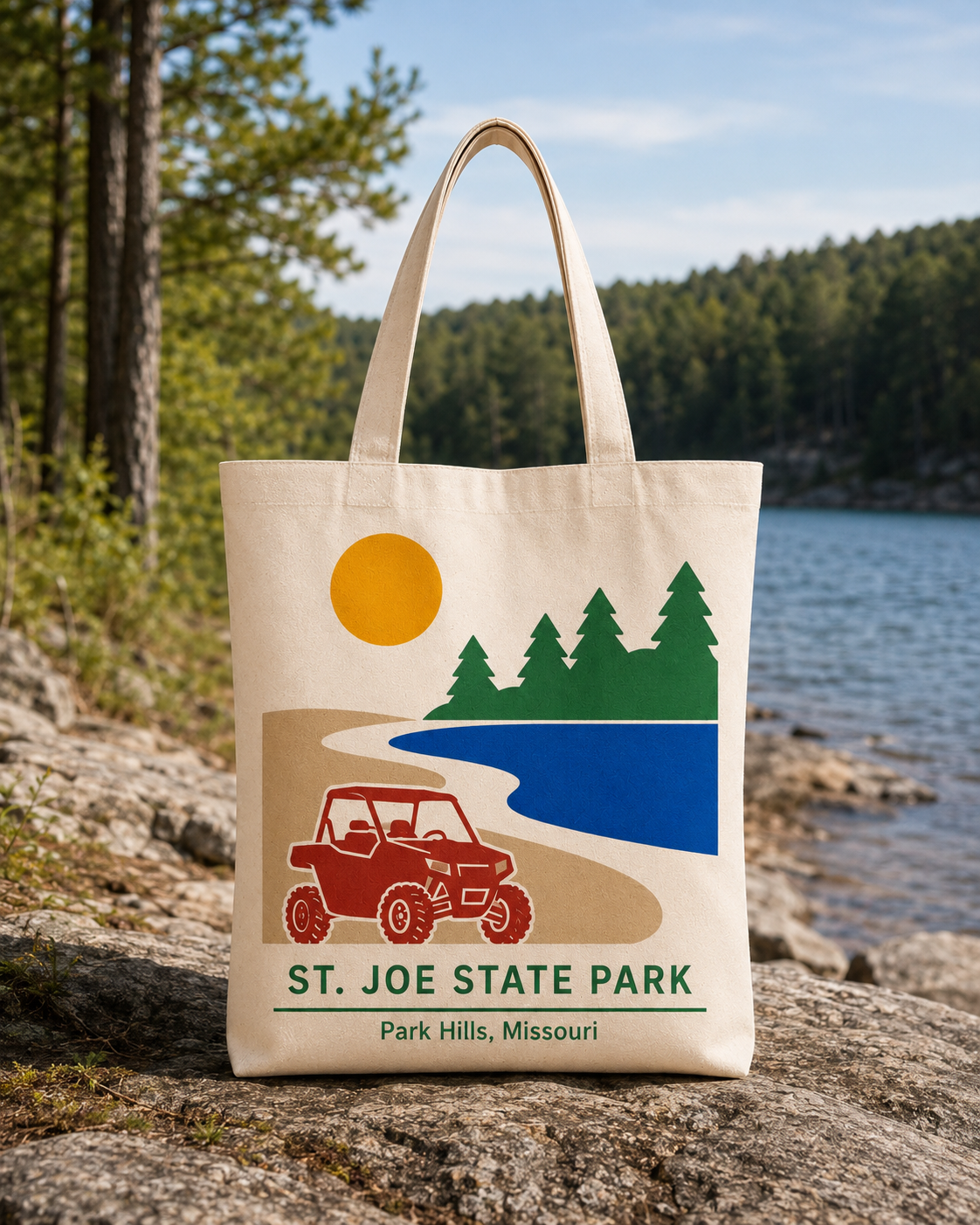 St. Joe State Park natural background canvas tote bag