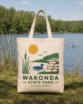 Wakonda State Park natural background canvas tote bag