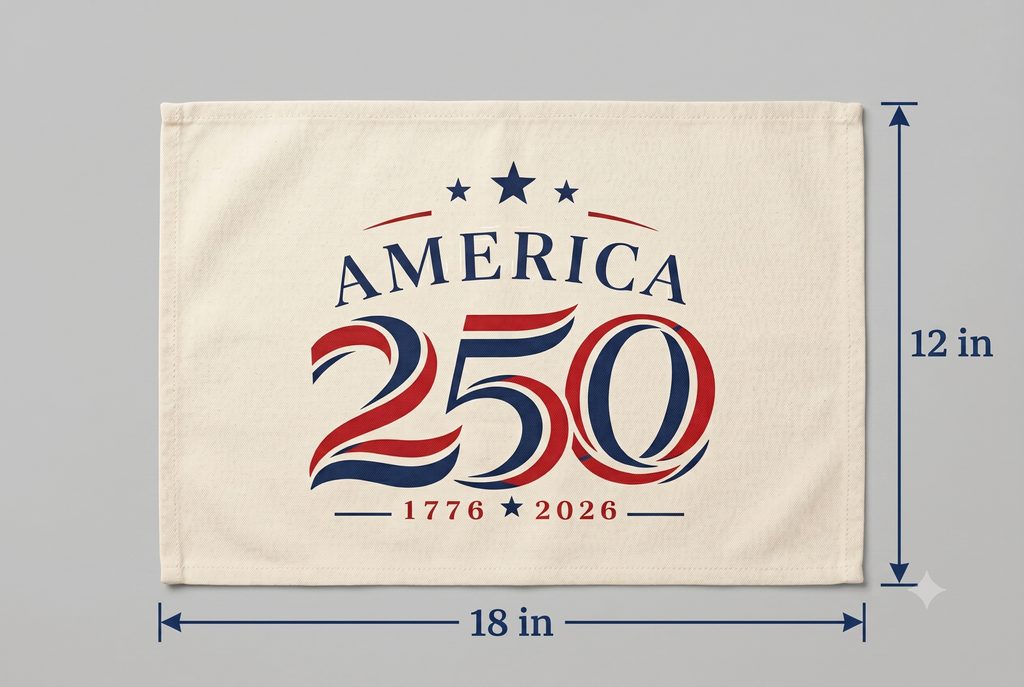 America 250 Heavy 10-Ounce Natural Cotton Canvas Tote Bag