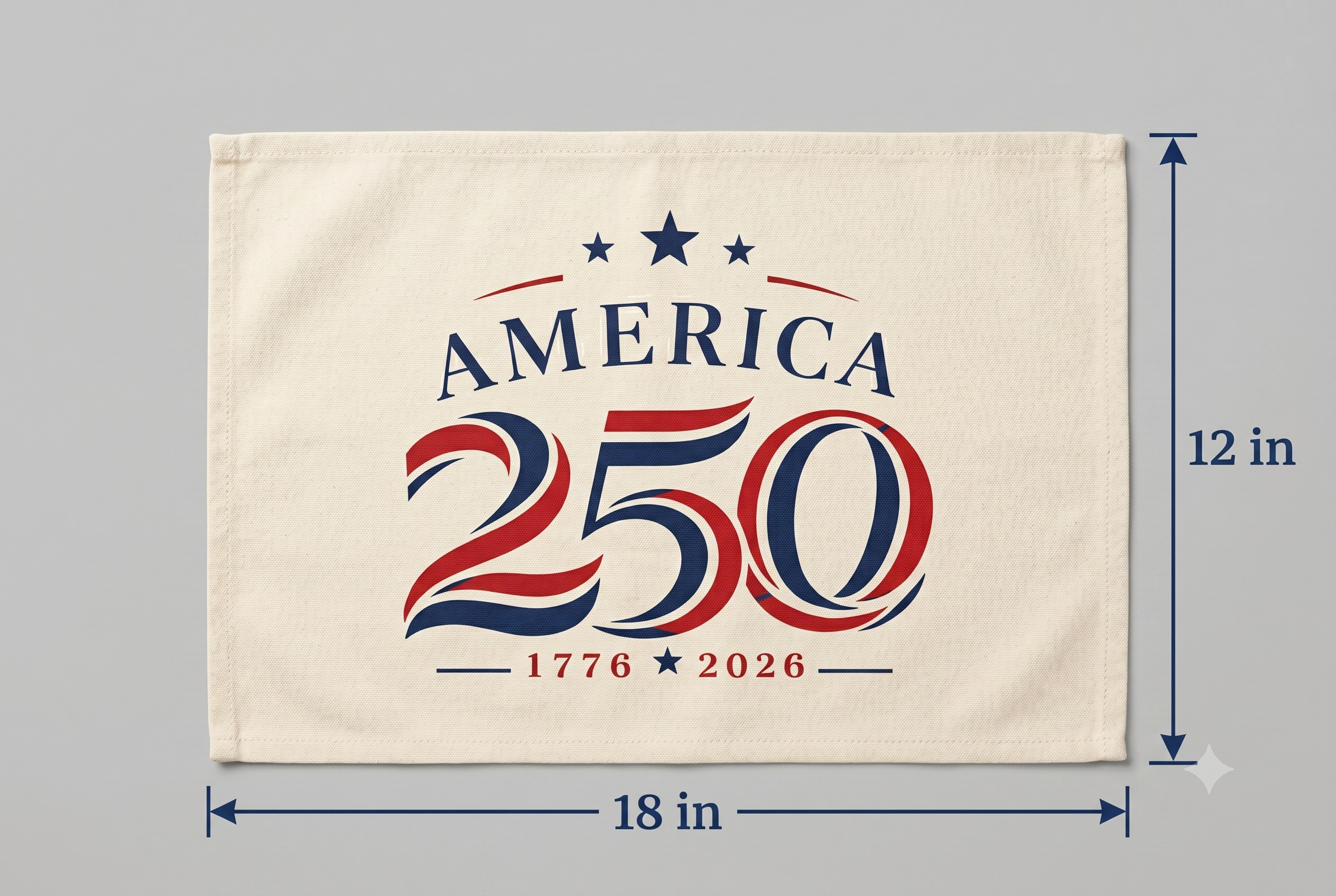 America 250 Heavy 10-Ounce Natural Cotton Canvas Tote Bag