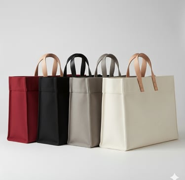The Heritage Tote – USA-made natural canvas bag with leather handles
